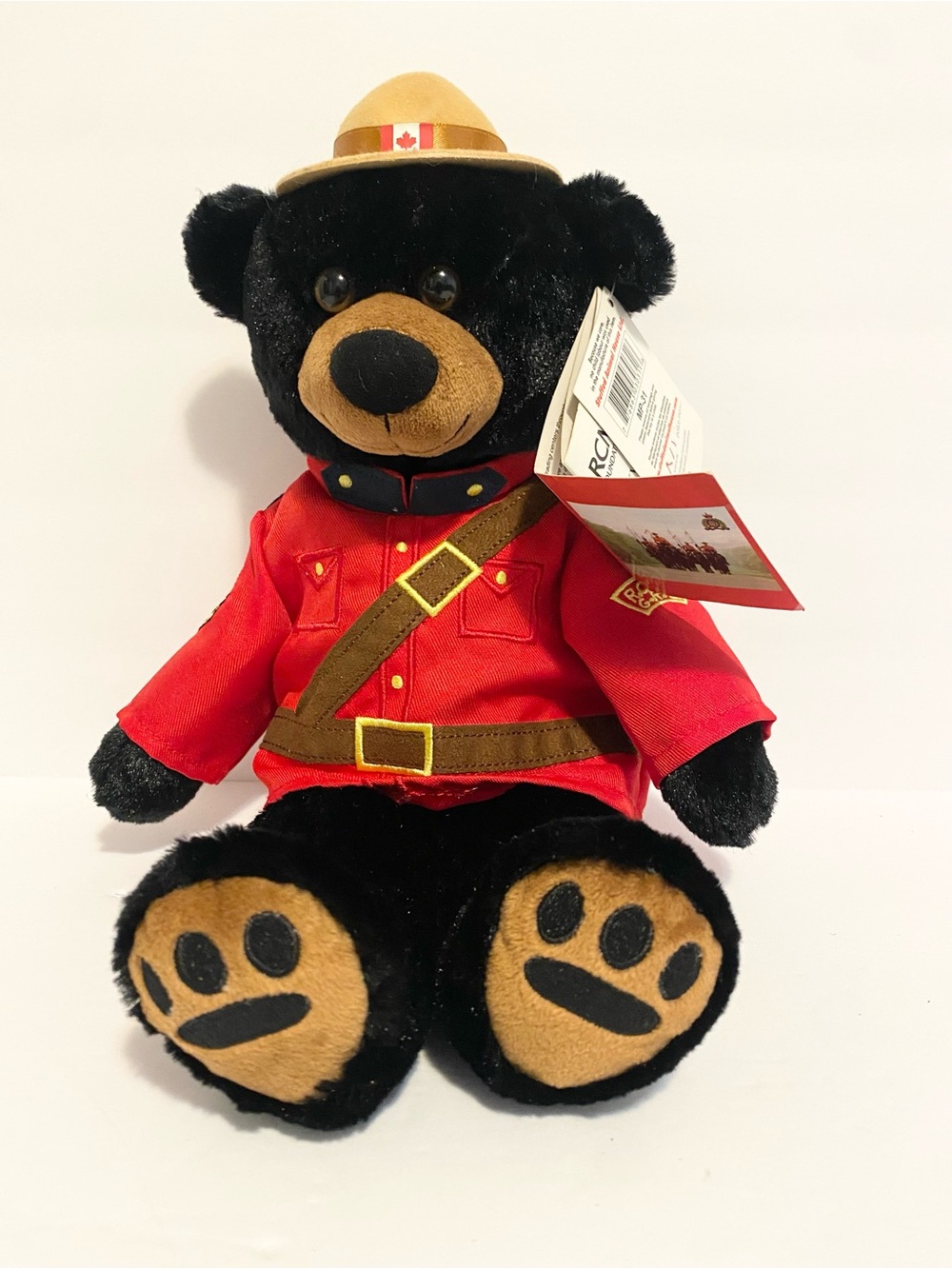 RCMP Mountie Plush Teddy Bear Police Stuffed Animal Canadian Canada NWT Toy